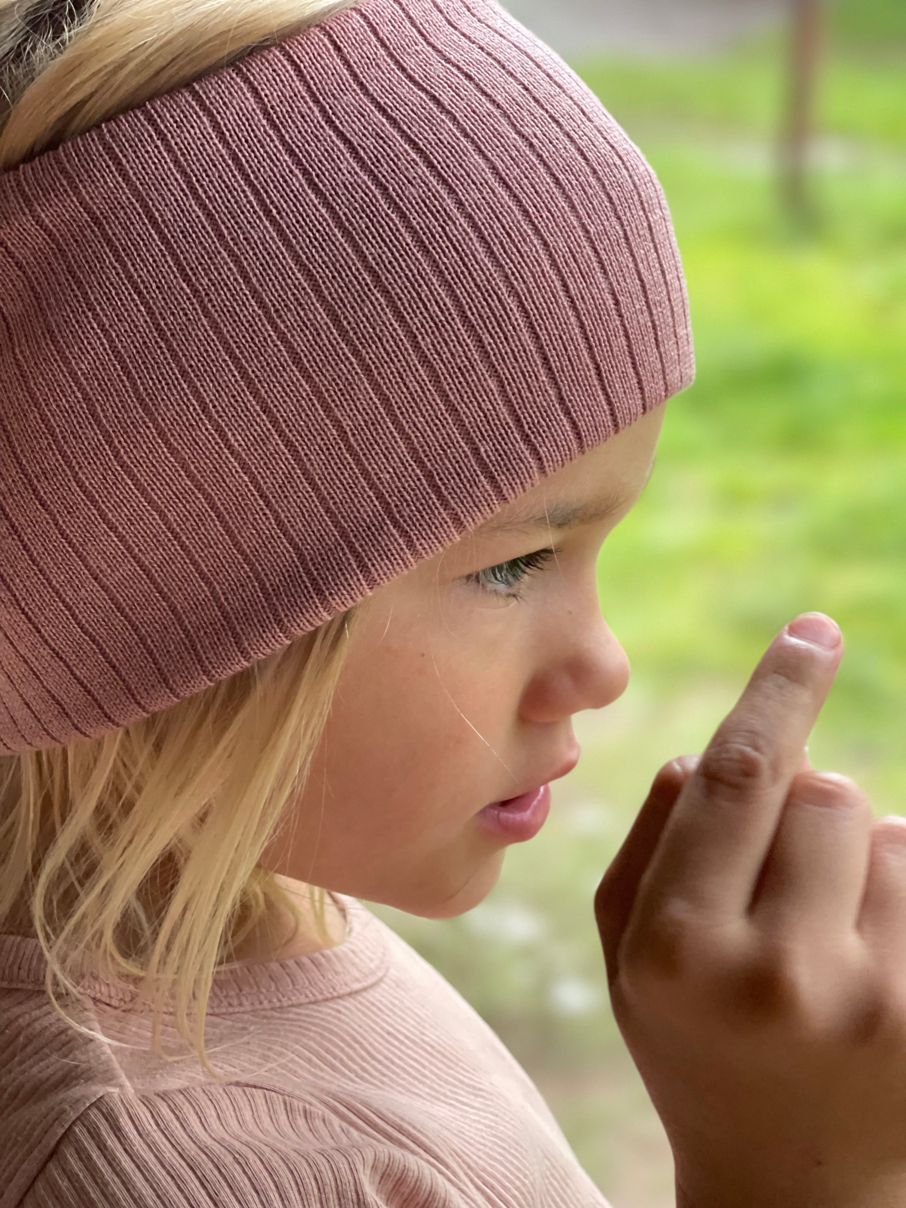 Kivat Ull Rib Pannebånd Gammelrosa