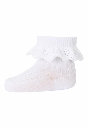 MP Lisa Socks With Lace - White
