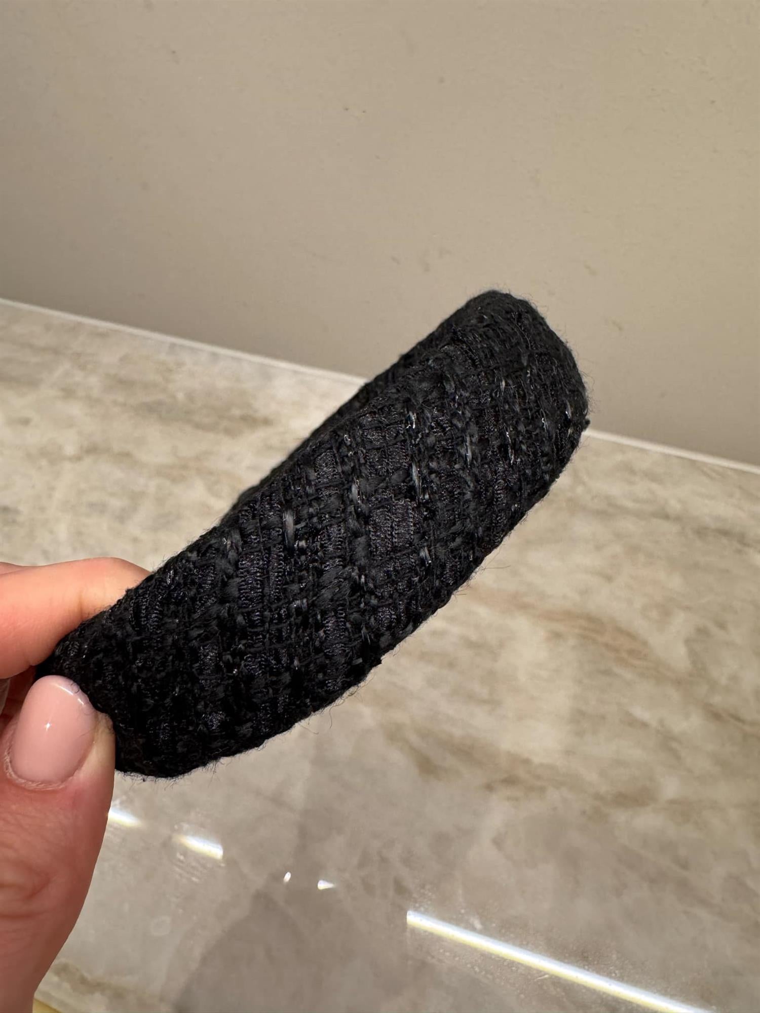 Prinsessefin Hårbøyle Tweed Black