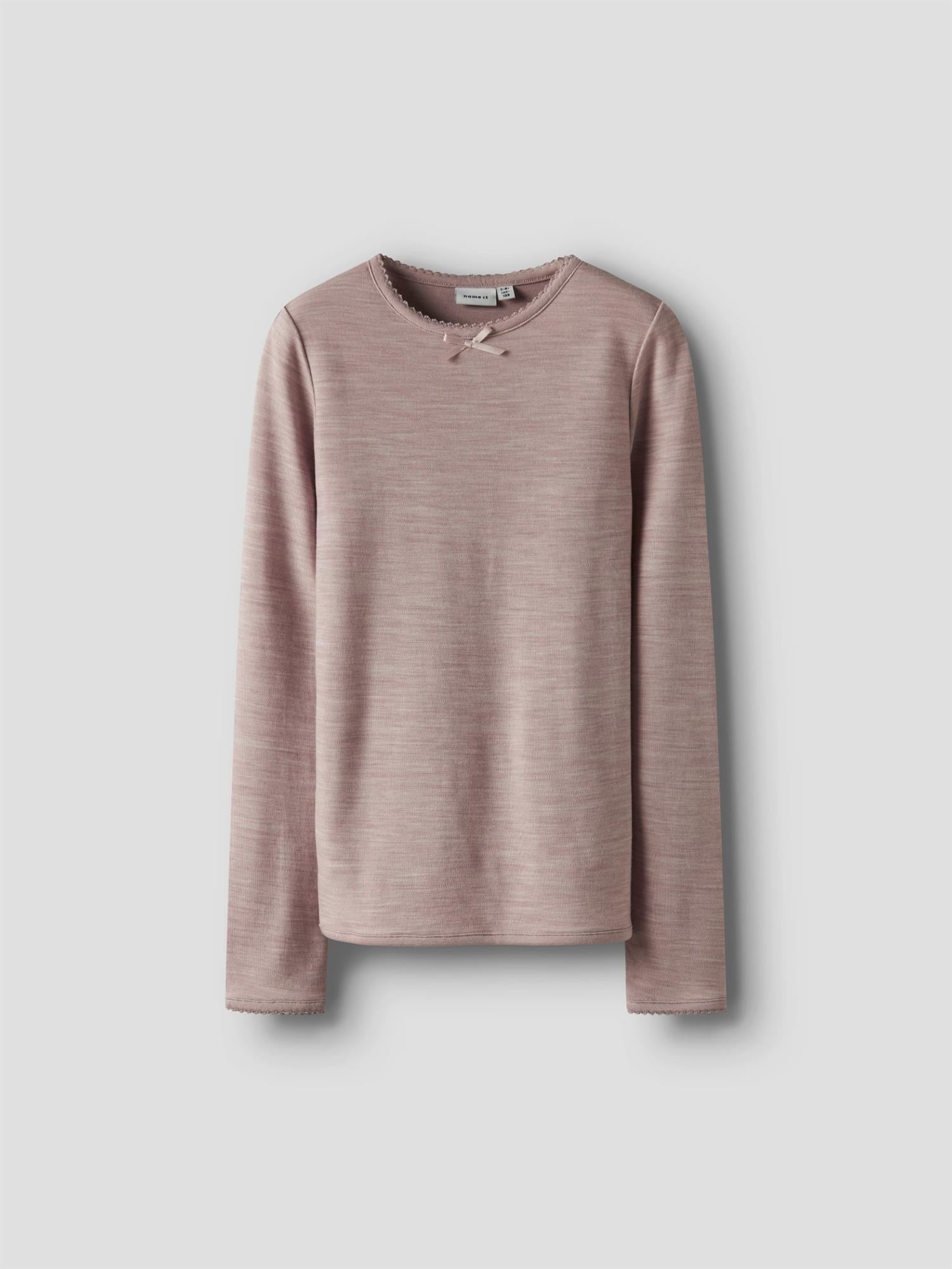 Name it Wyla Wool Top Shadow Gray