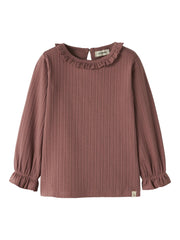 Lil Atelier ELSA LS SLIM TOP Withered Rose