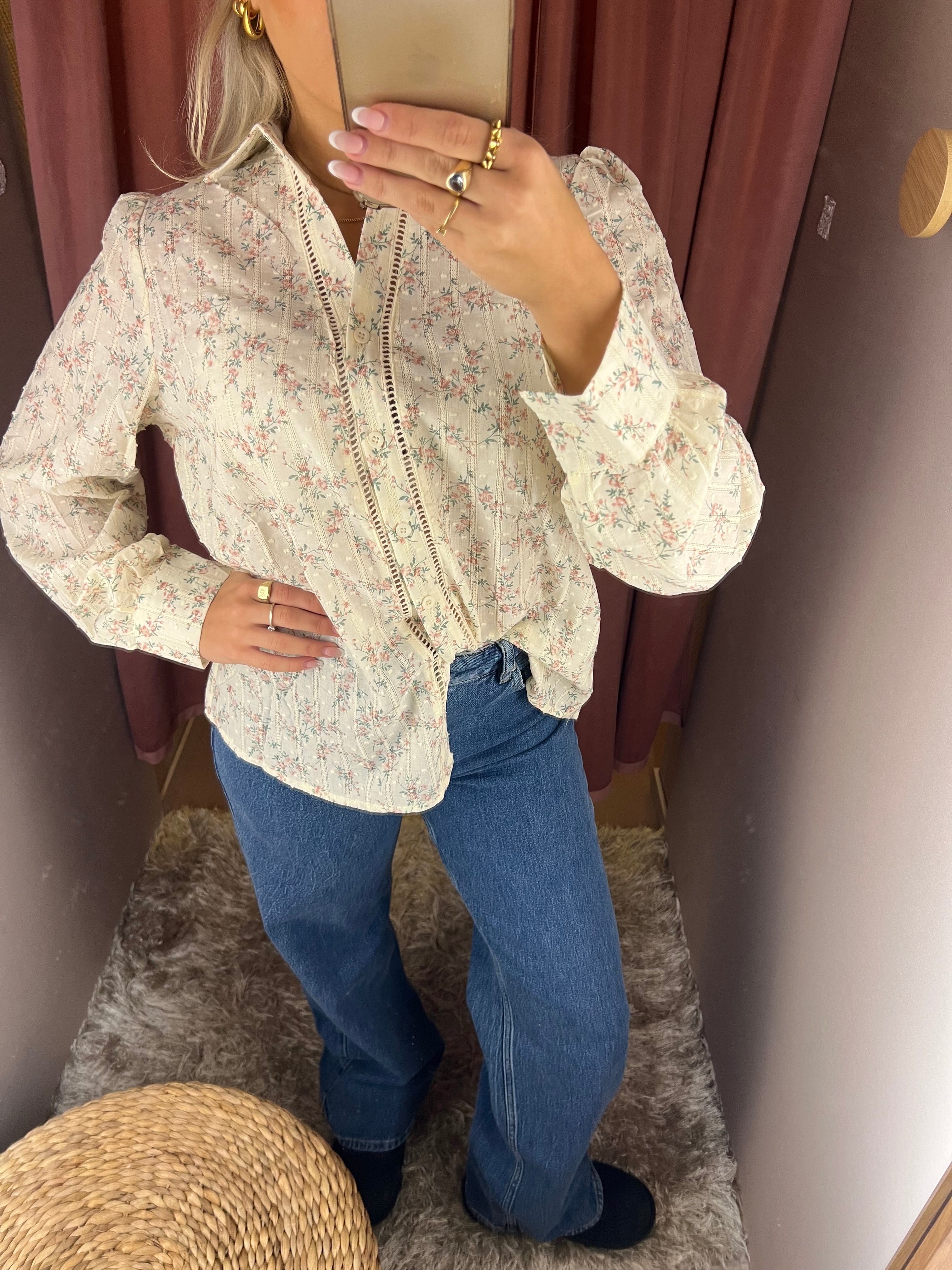 Pepper Telma Bluse Pink Flowers