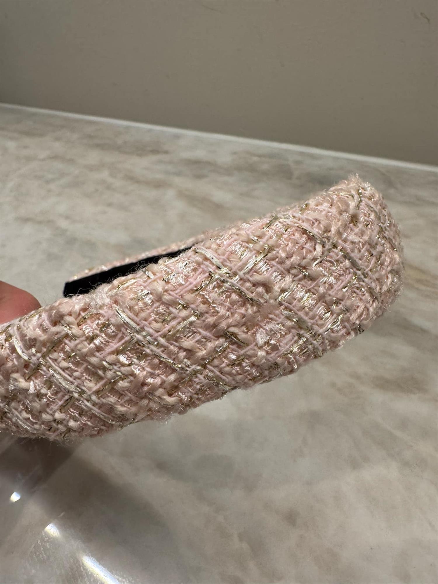 Prinsessefin Hårbøyle Tweed Dusty Pink