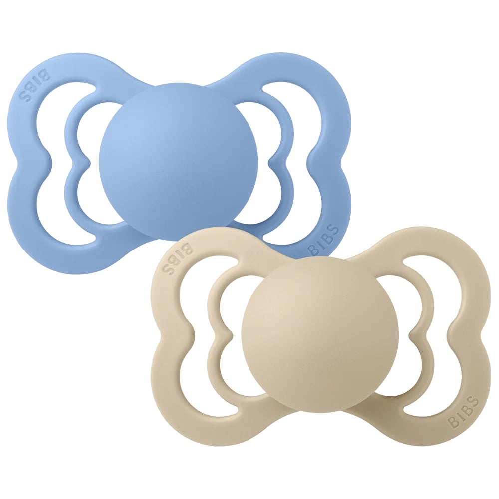Bibs Supreme Size2, 2 Pk Vanilla/Sky Blue