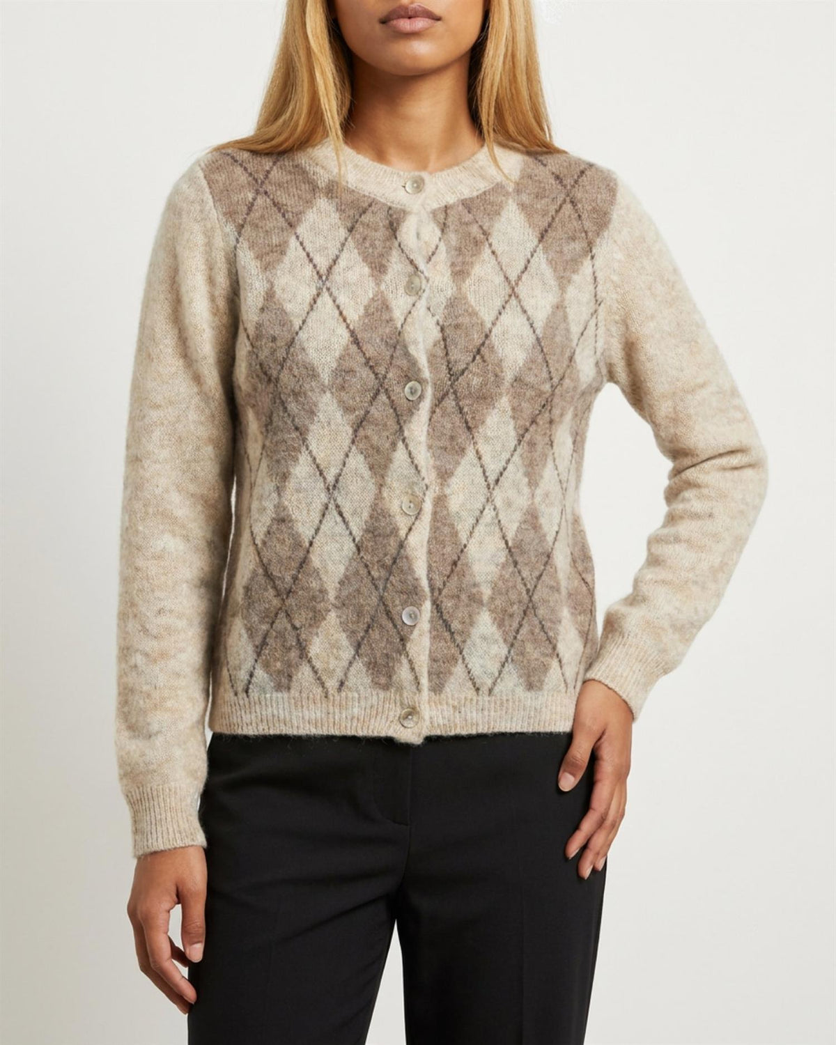 HARLEKIN CARDIGAN LONG Off White