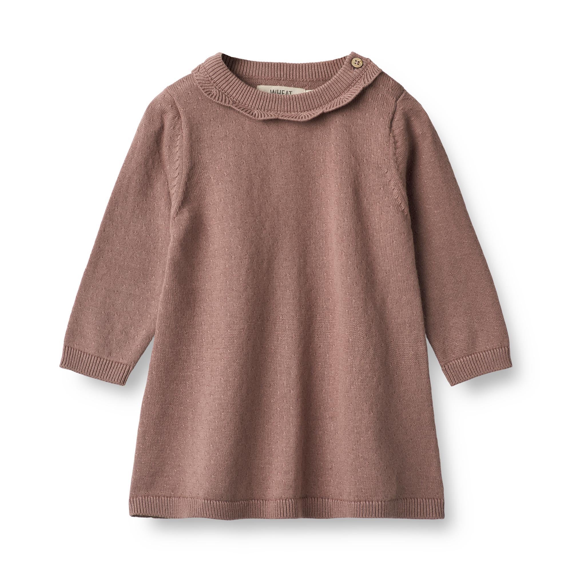 Wheat Knit Dress Nannie lavender rose