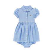 Ralph Lauren Oxford Dress Harbor Island Blue 2pc