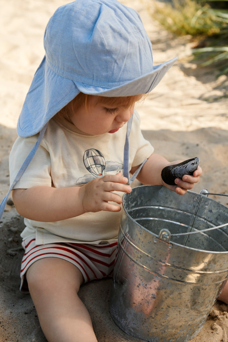 Wheat Sunhat Albert blue waves