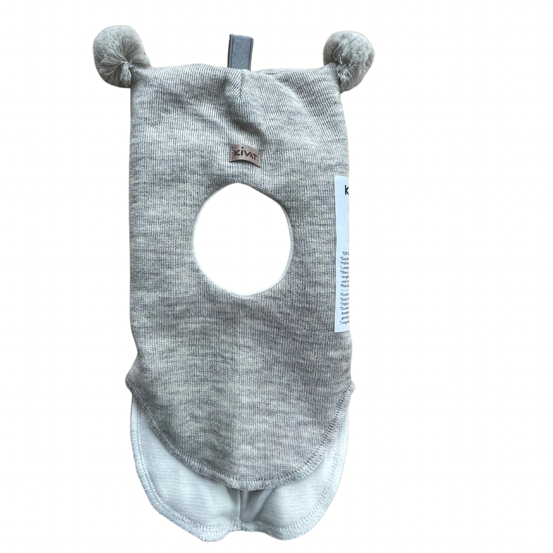 Kivat Balaclava Lue Ull Sand dusk og skinnlapp