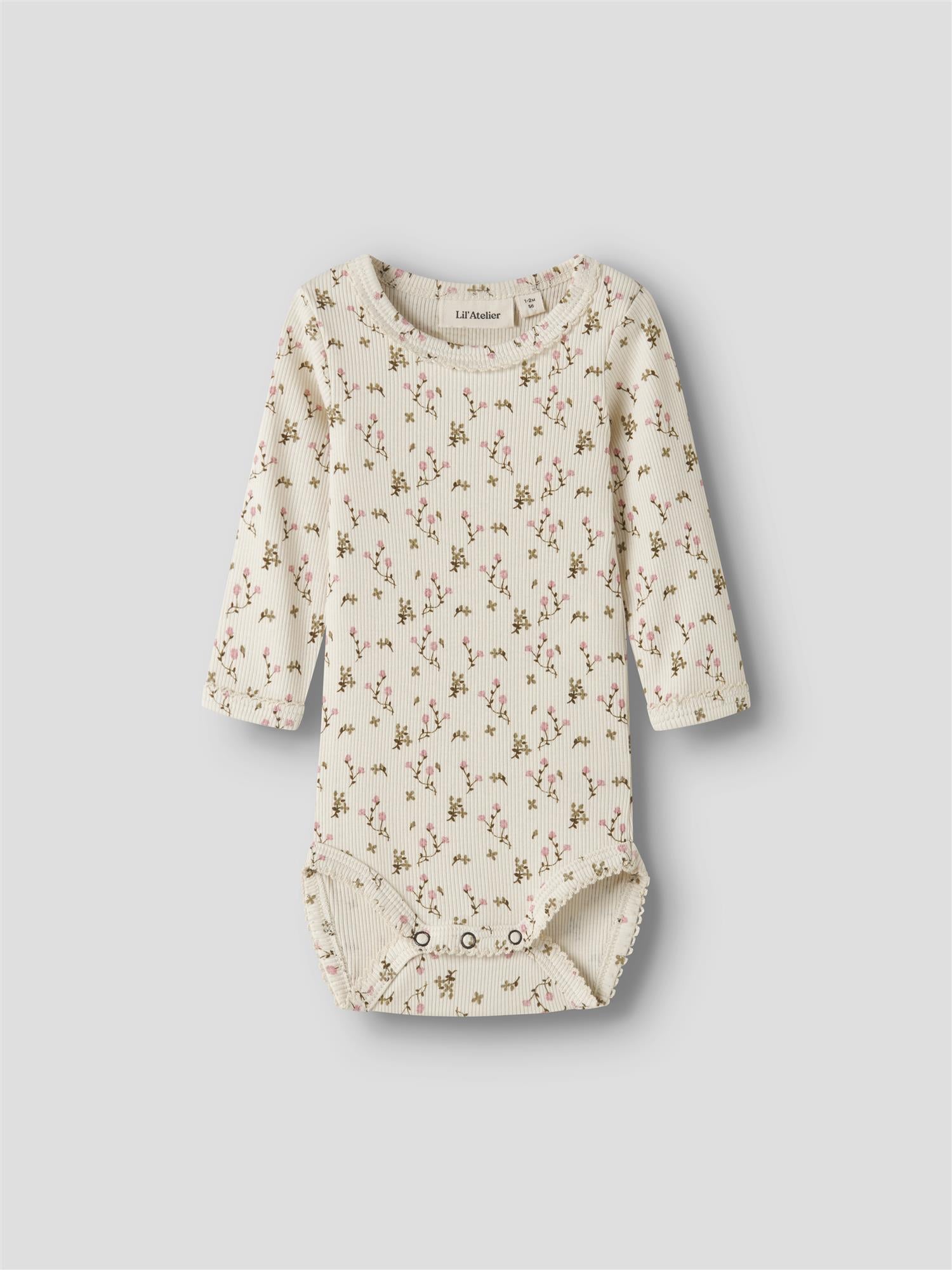 Lil Atelier Lago Mau Ls Slim body Rose Flowers