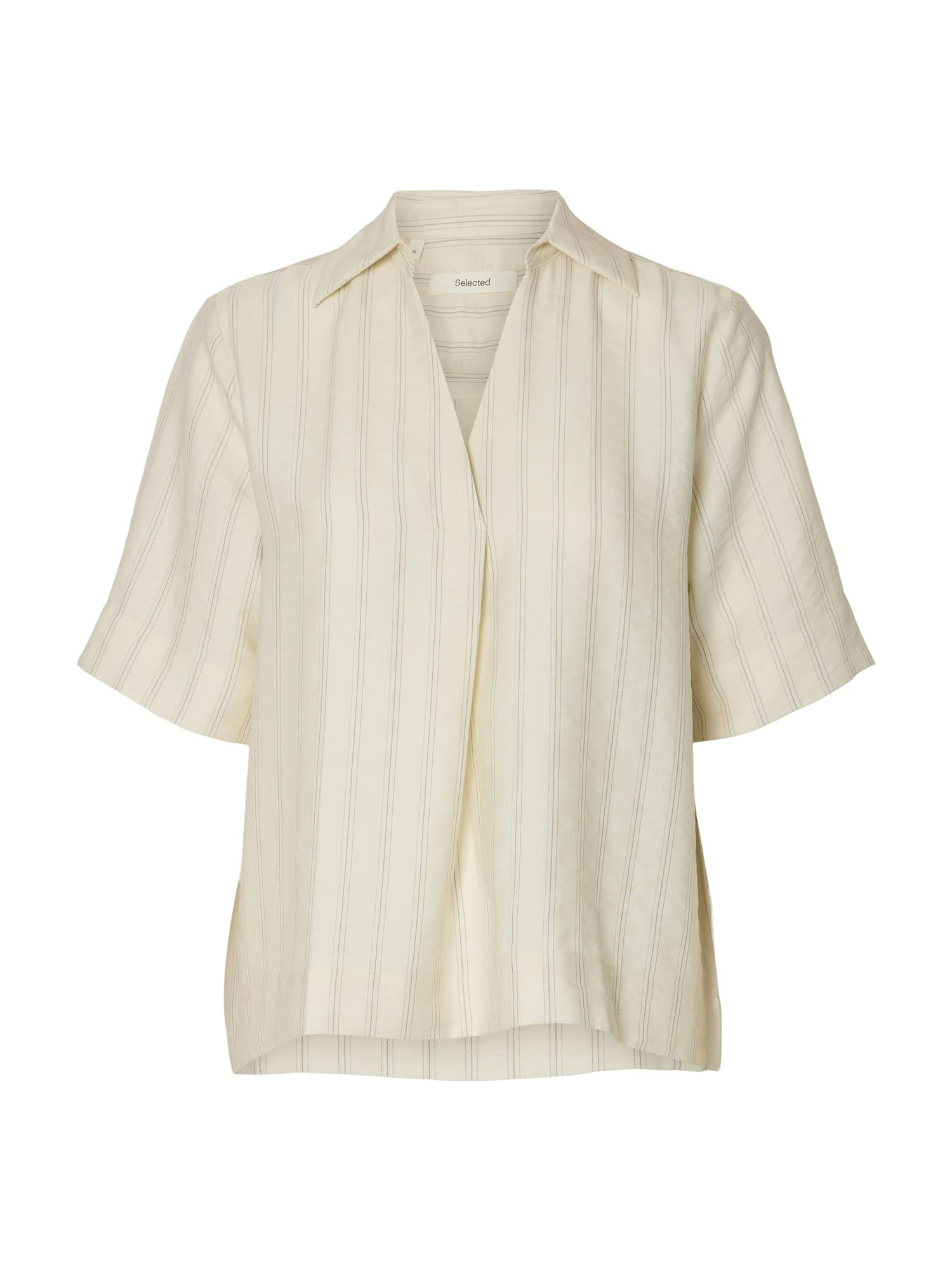 Selected MARIE 2/4 TOP Egret Stripes
