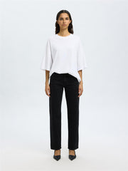 Selected WIDE BEA-KORI MW Jeans Black Denim