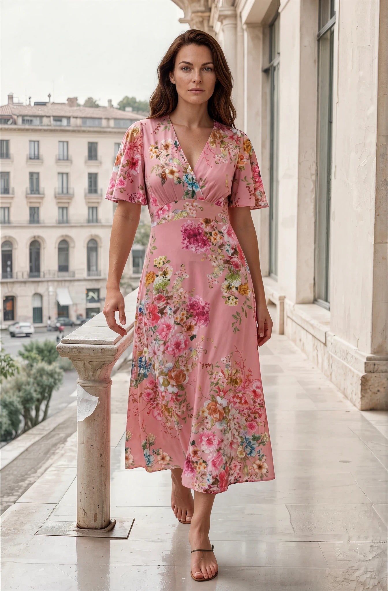 Moondust PERNILLE ROSE DRESS Bright Rose