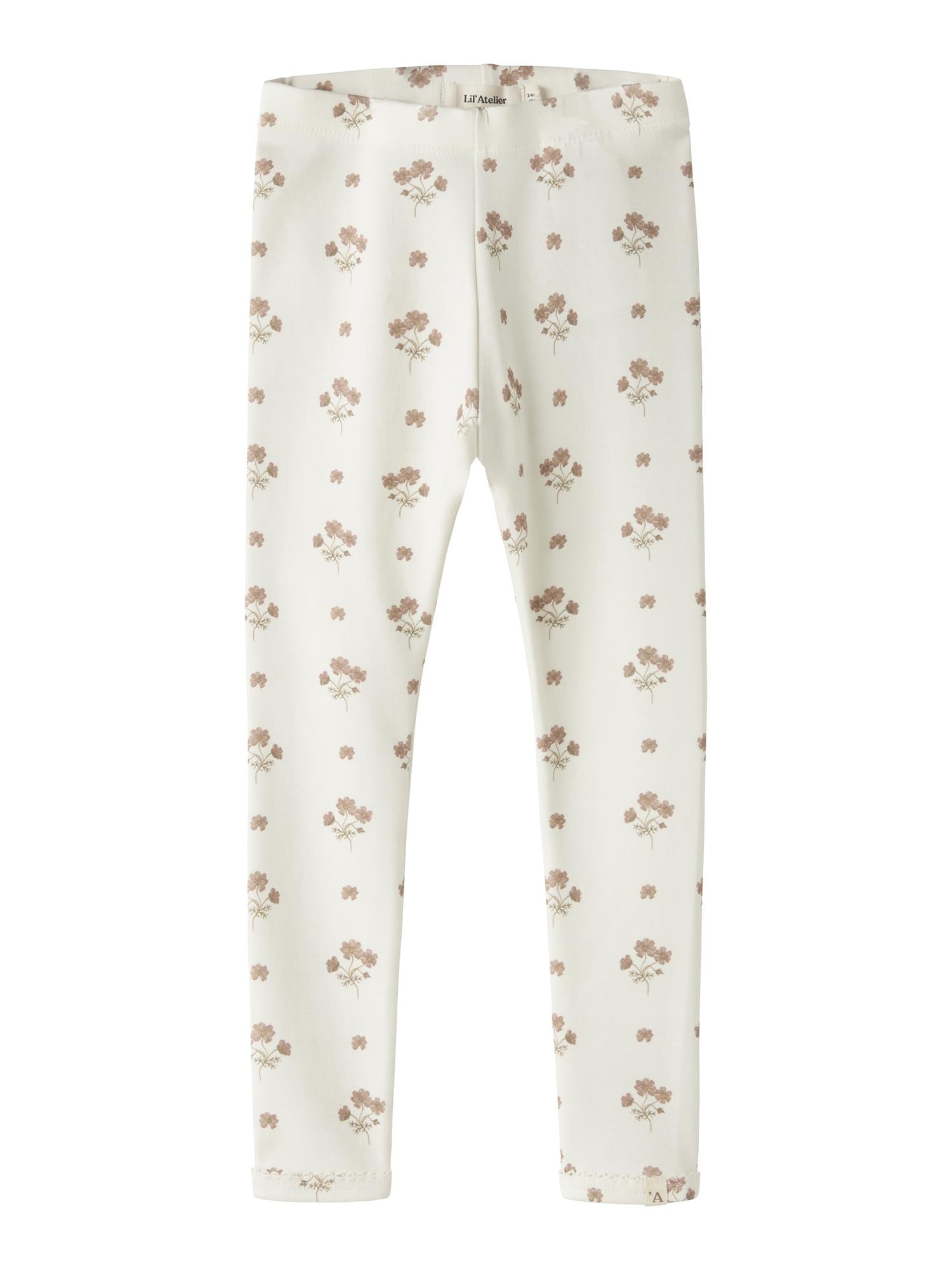 Lil Atelier LAYO SIN SLIM LEGGINGS Pink Flower