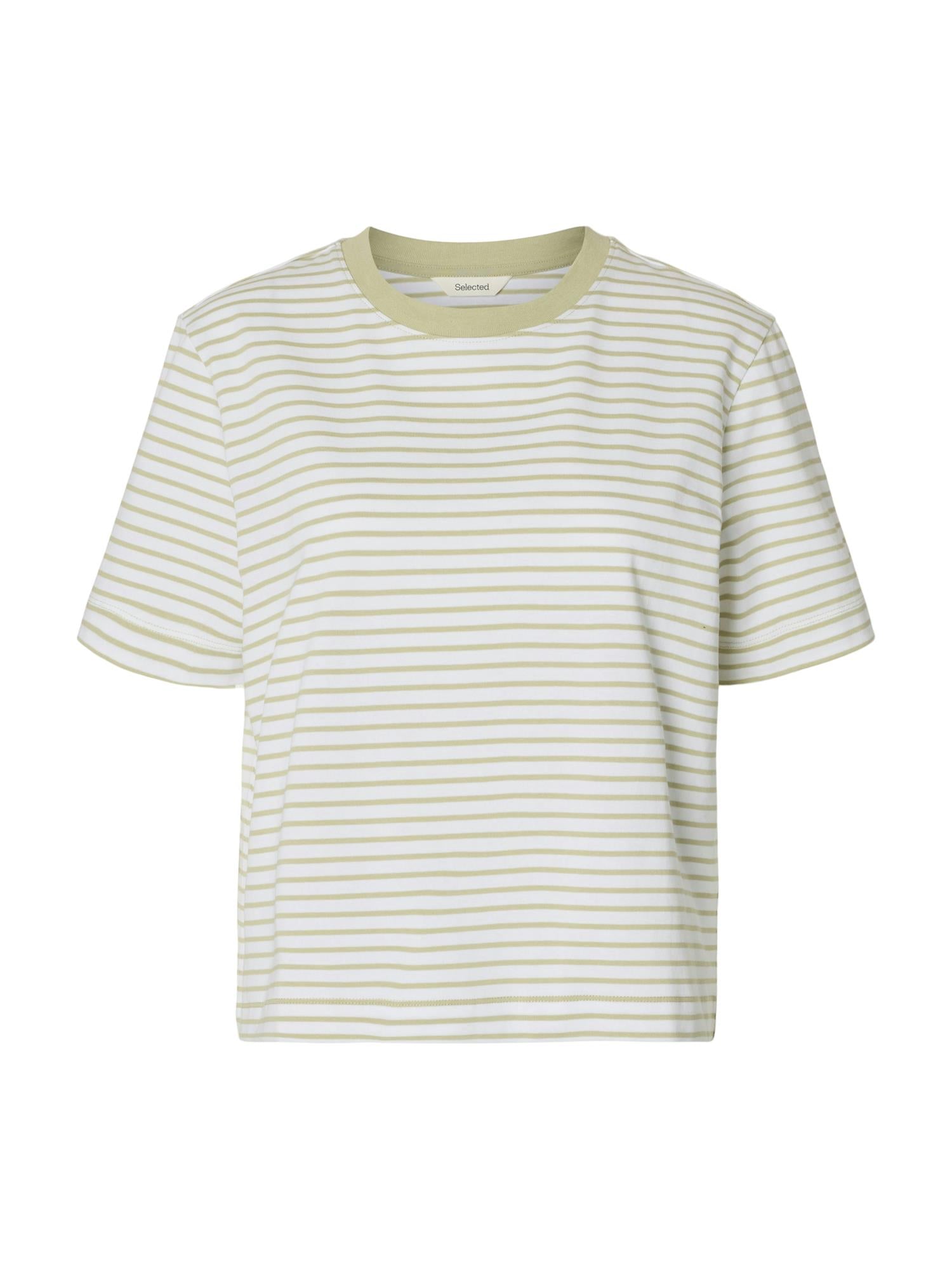 Selected ESSENTIAL SS STRIPED OXY TEE LINT