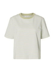 Selected ESSENTIAL SS STRIPED OXY TEE LINT