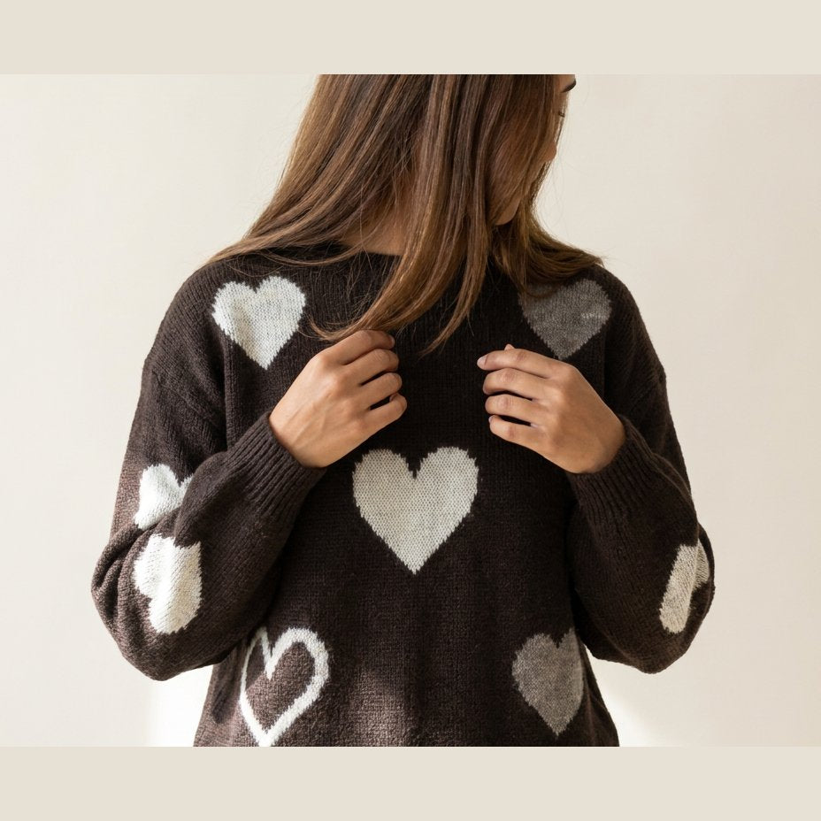 Heart Knit Chocolate
