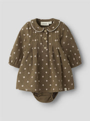 HULLA LS LOOSE BODY DRESS Teak