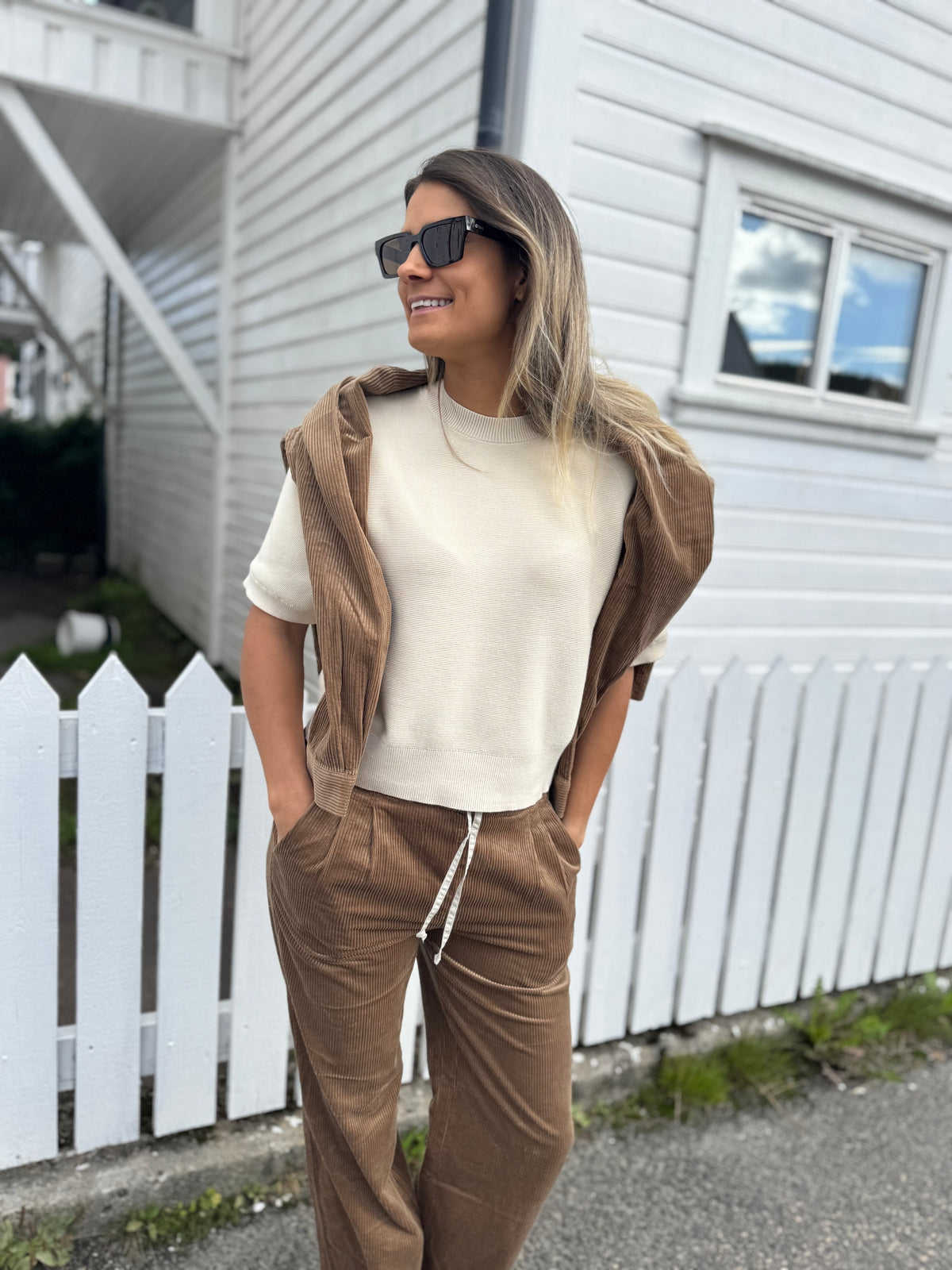 Gillian corduroy Trousers Walnut
