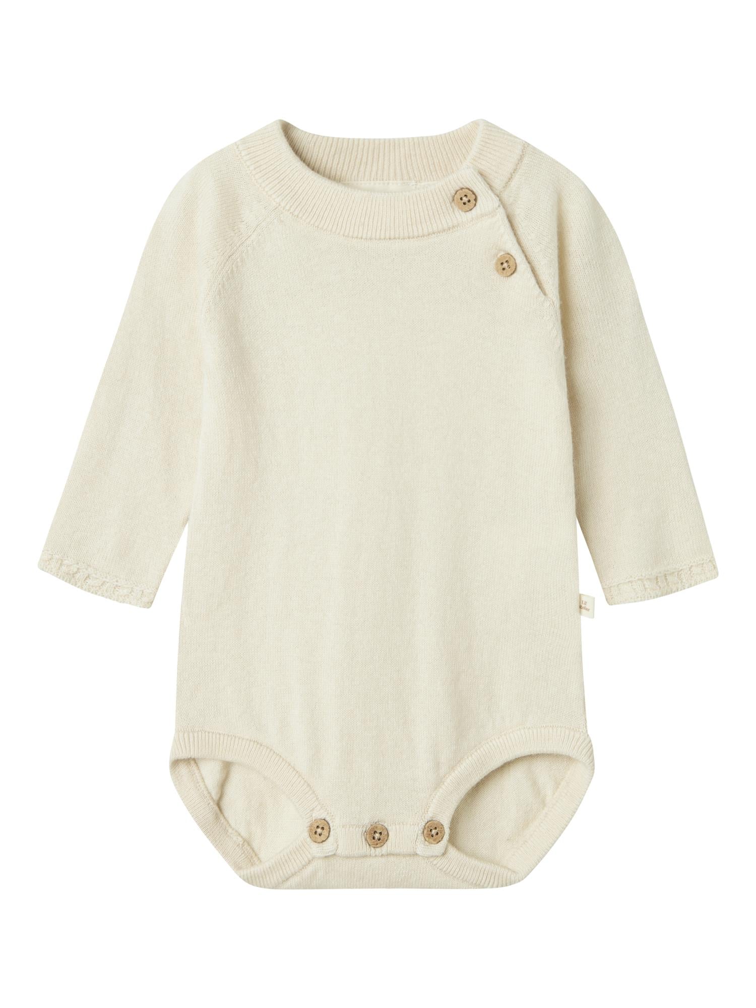 Lil Atelier Nord Wool/cotton Body Turtledove