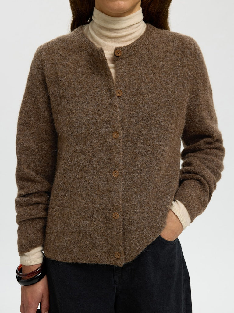 Selected LULU NEW LS KNIT CARDIGAN NOOS Dachshund/melange