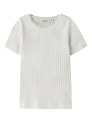 Lil Atelier HALDIS SS SLIM TOP Coconut Milk