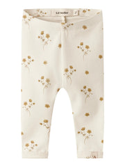 Lil Atelier SIN SLIM LEGGINGS Yellow Flowers