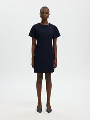 Selected TORA SLIM SS SHORT DRESS Dark Sapphire