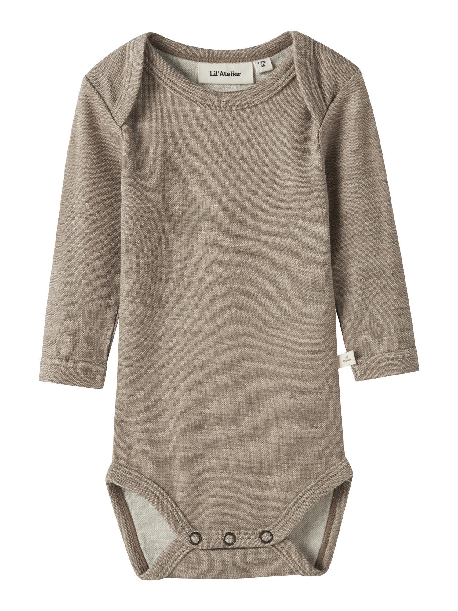 Lil Atelier NILO WO/MO LS SLIM BODY Melange