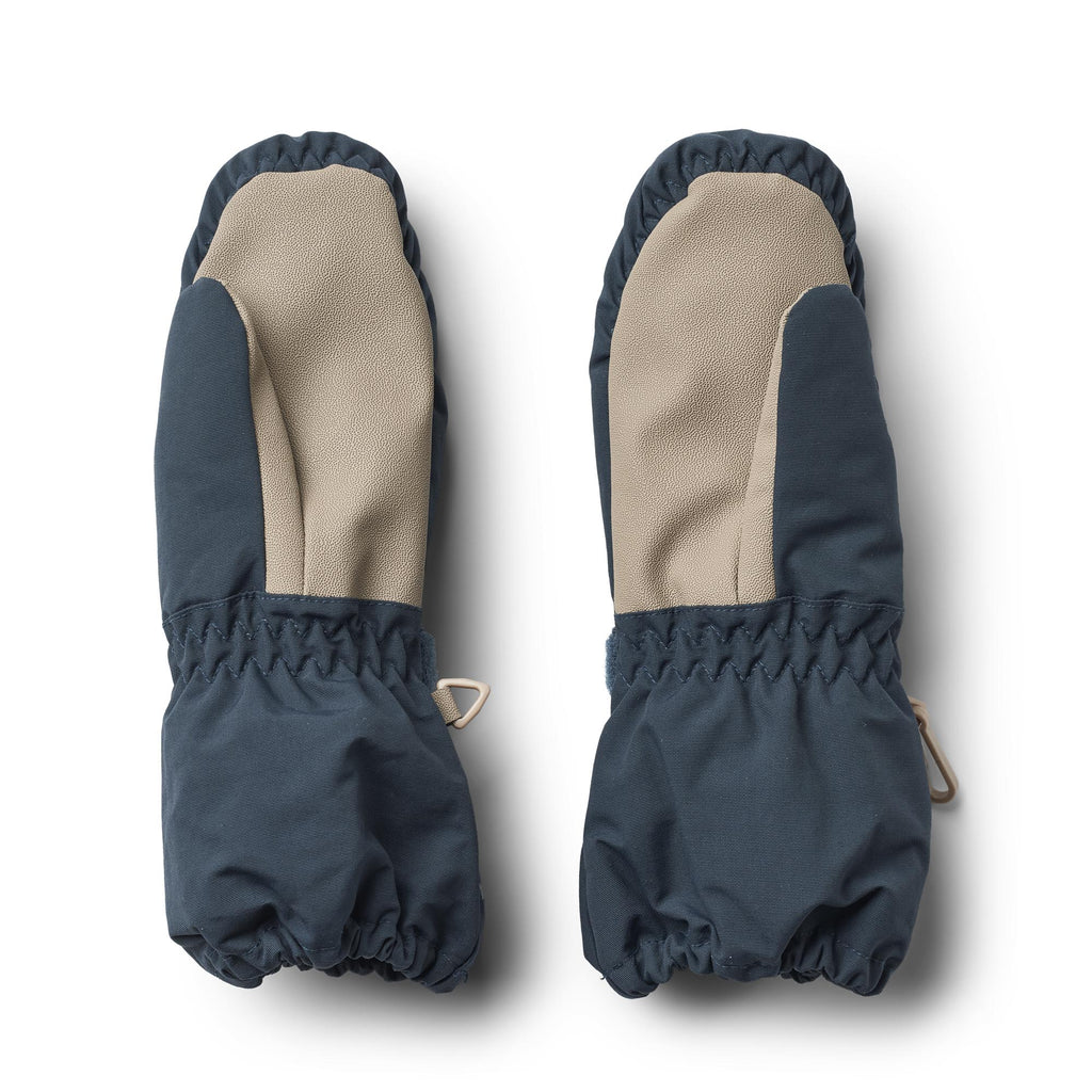 Wheat Mittens Tech dark blue