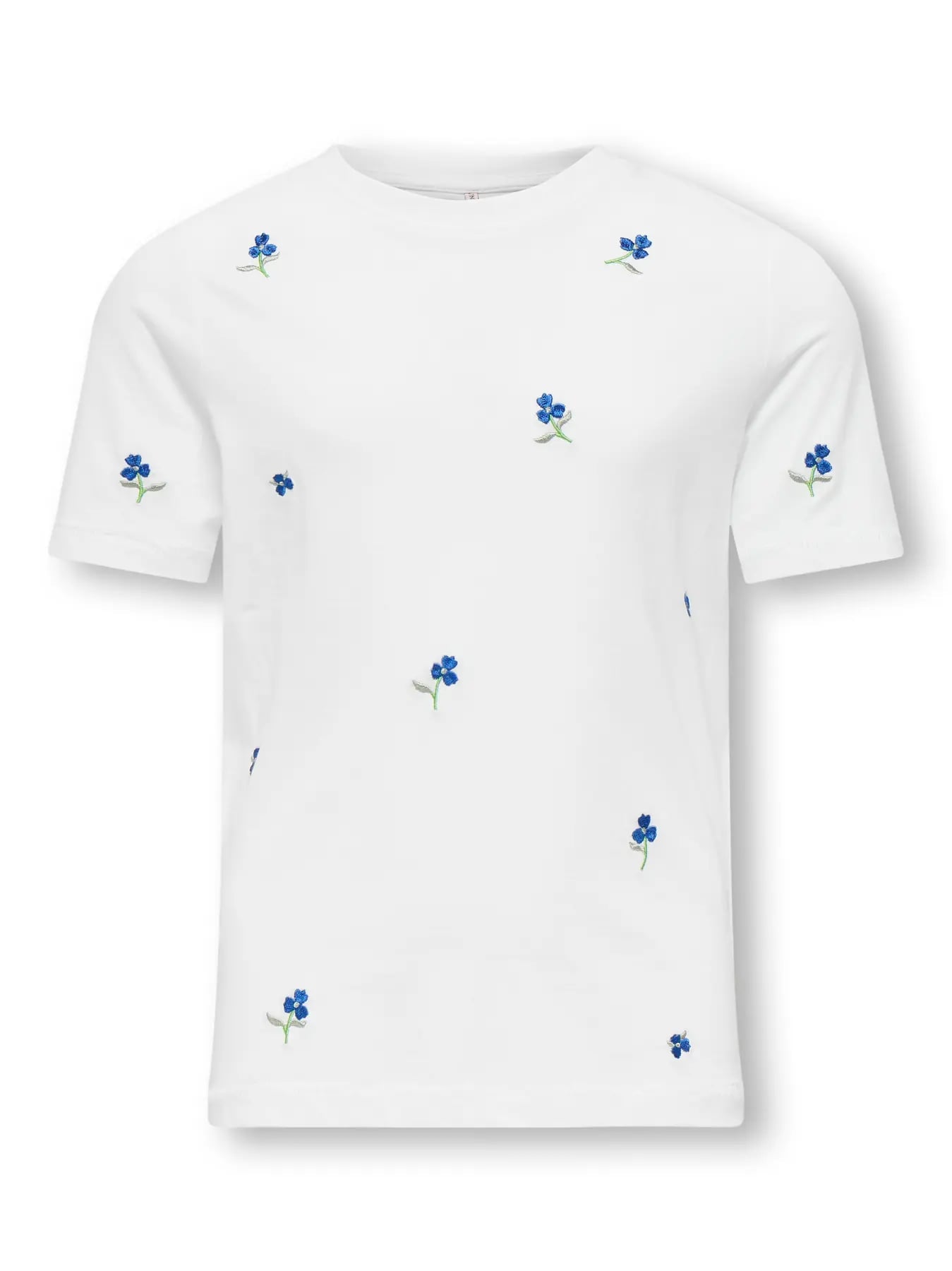 KETTY LIFE S/S O-NECK TOP Blue Flower