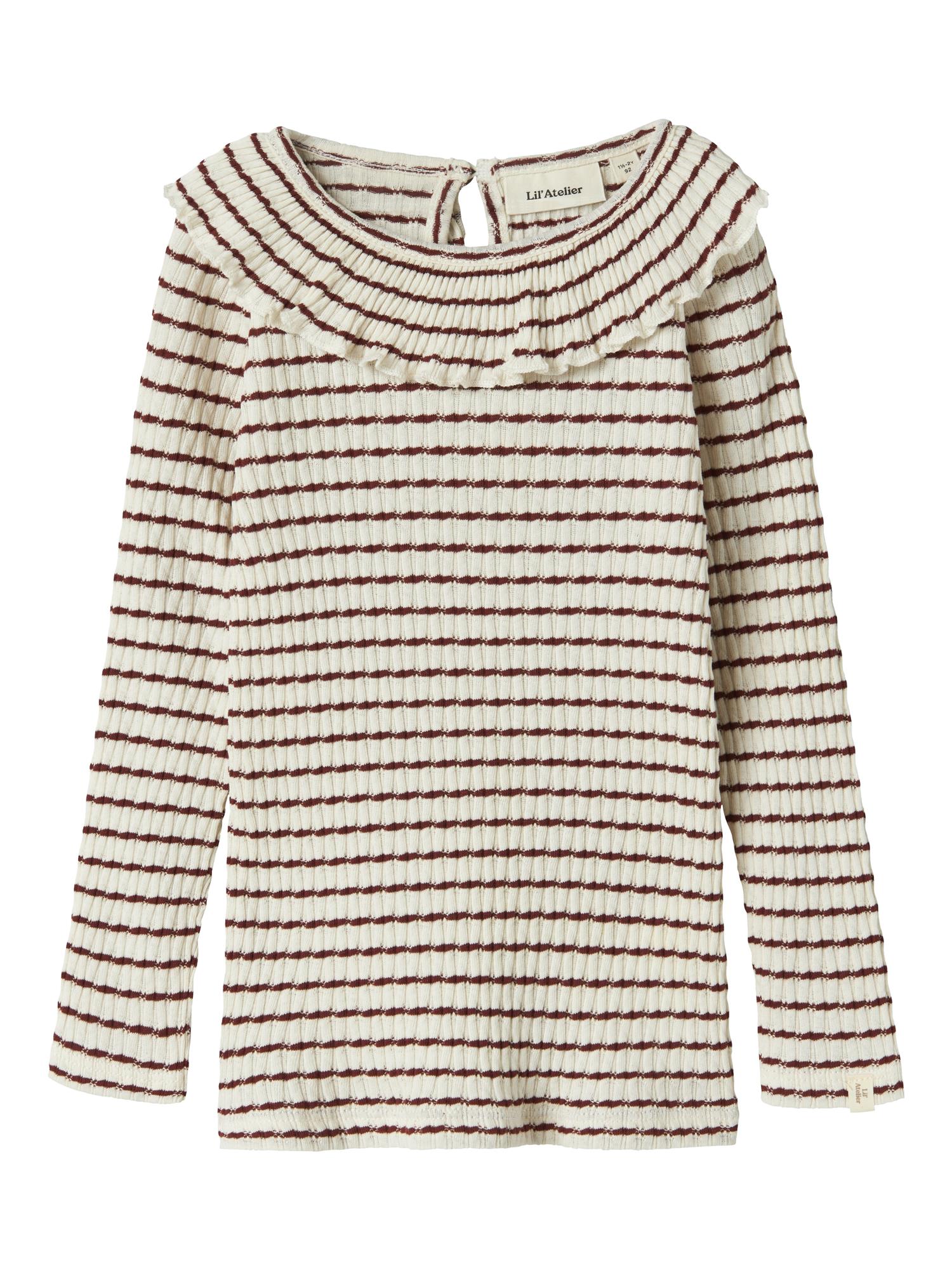 Lil Atelier SOPHIA LS SLIM TOP Hot Chocolate