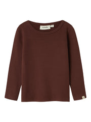 Lil Atelier Thora HIR LS SLIM TOP Hot Chocolate