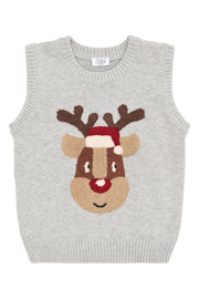 Princo Reindeer Vest Soft Grey Melange