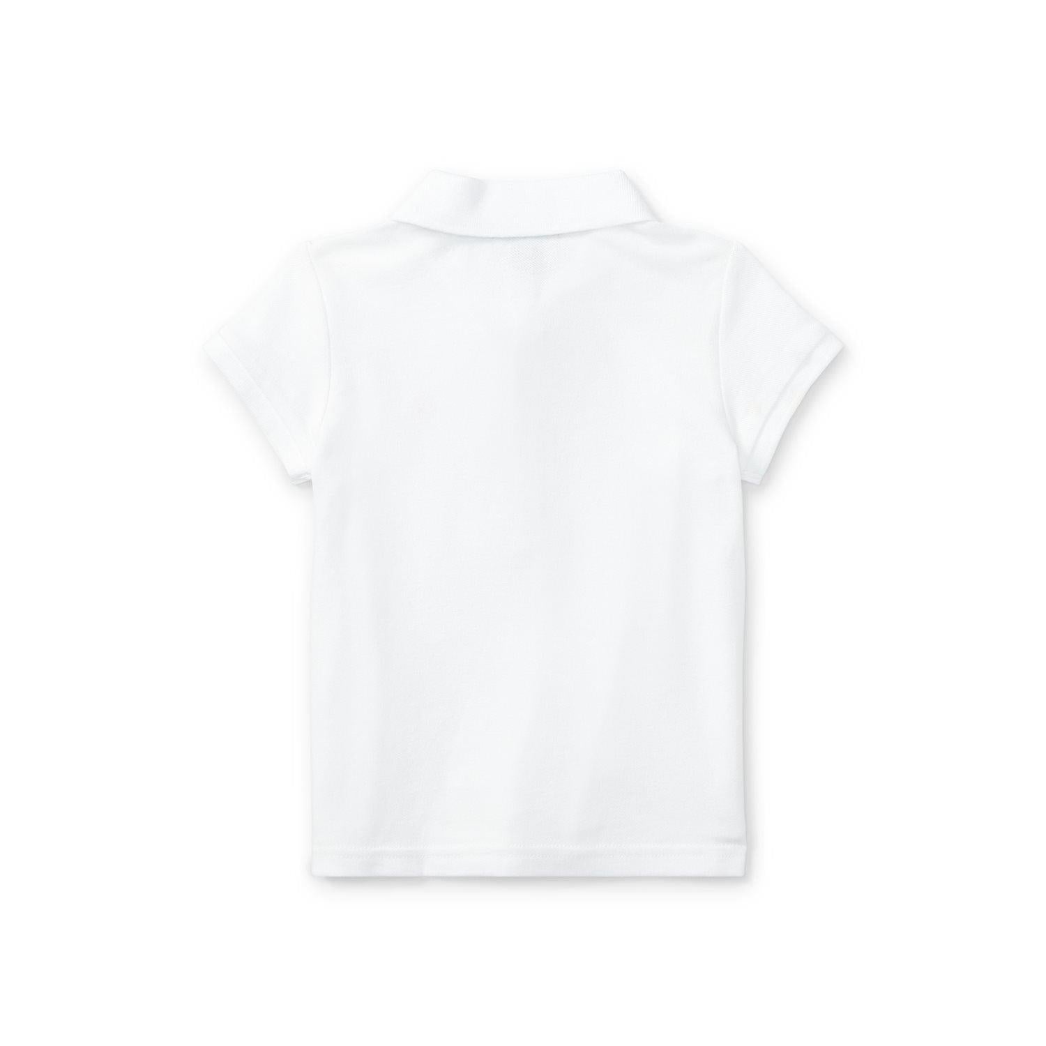 Ralph Lauren Cotton Mesh Polo Shirt White Pink Horse