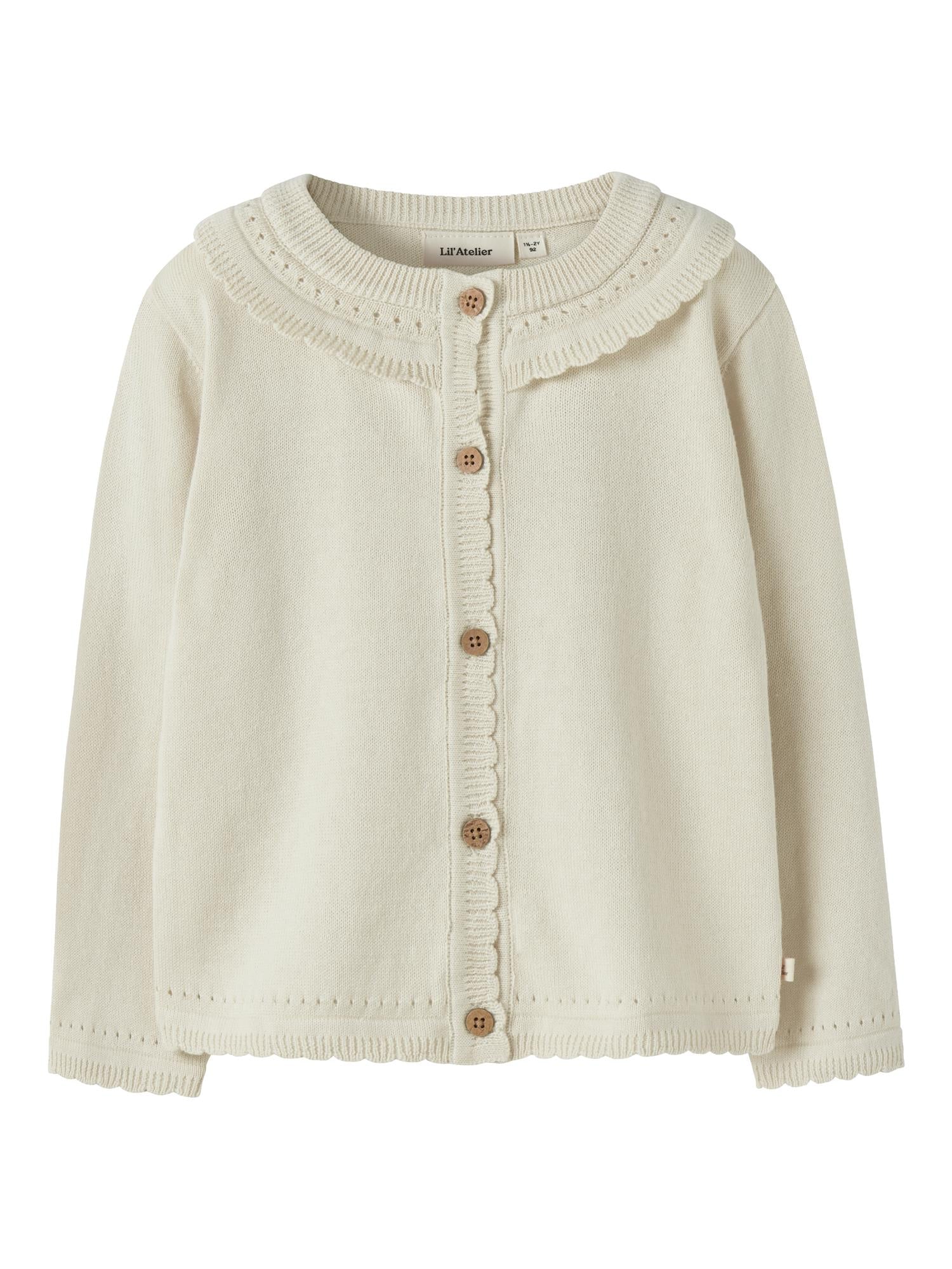Lil Atelier HAO LS KNIT CARD Coconut Milk