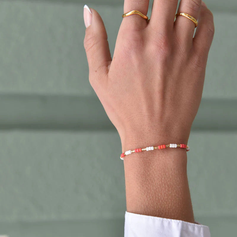 Eline Bang Kaviya armbånd rød 16cm