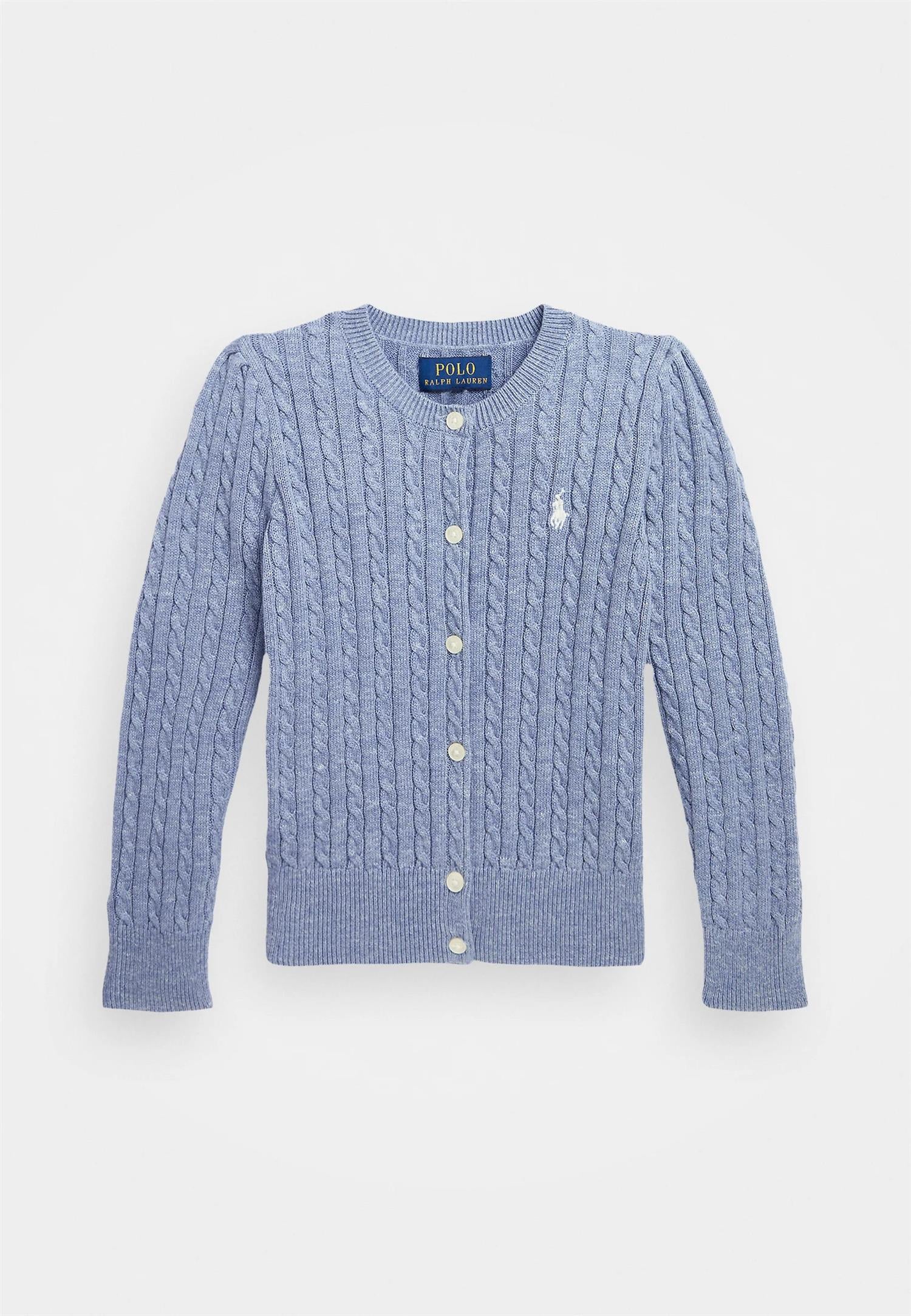 Ralph Lauren Cable Knit Cardigan SEAHORSE HEATHER