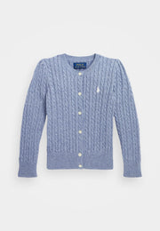 Ralph Lauren Cable Knit Cardigan SEAHORSE HEATHER