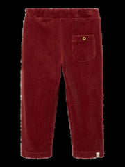 Lil Atelier Saga Velour Pants Spiced Apple