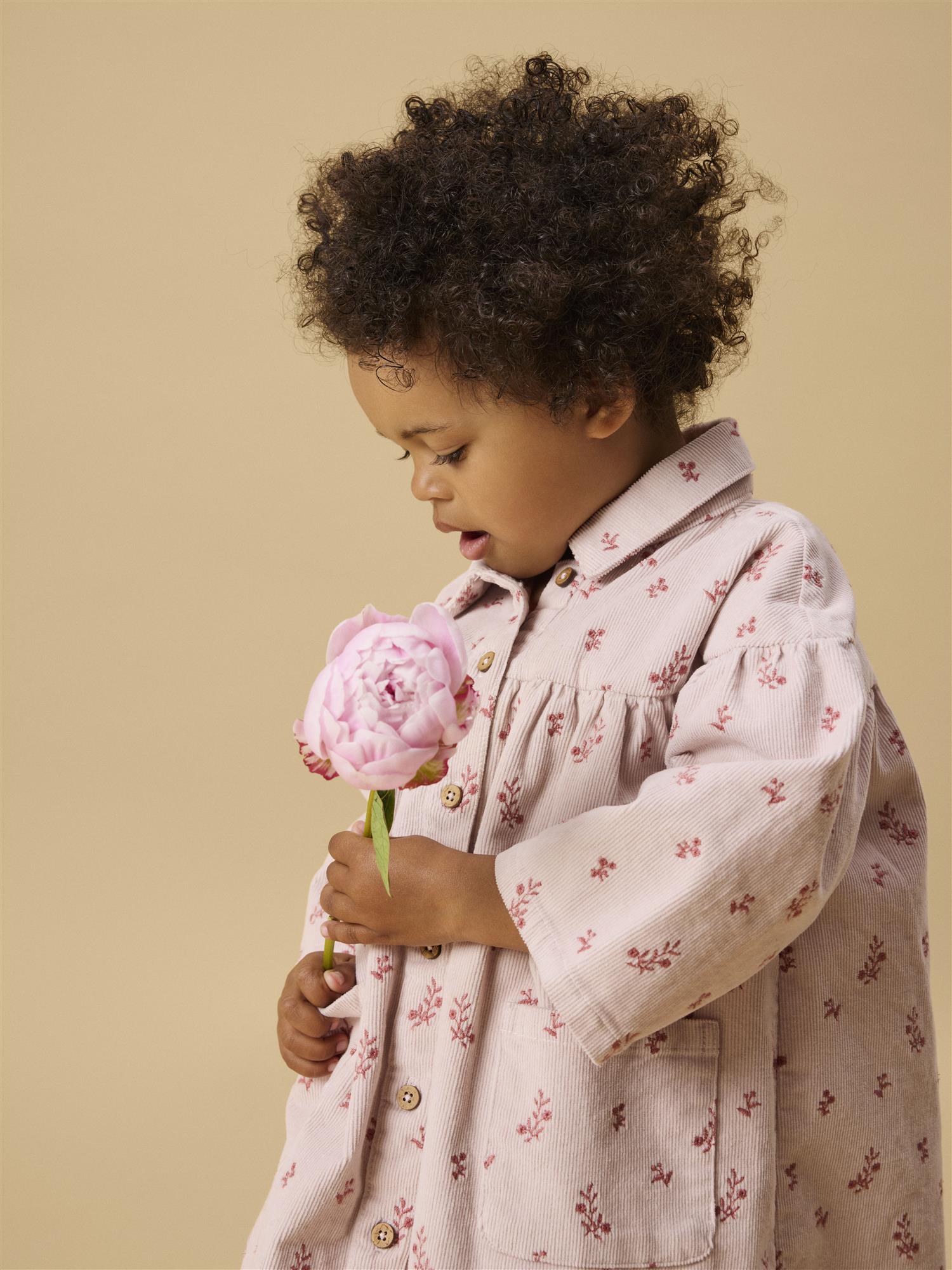 Lil Atelier Nelly Cord Dress Flower