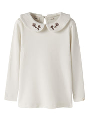 Lil Atelier Fundo EMB Slim Top turtledove