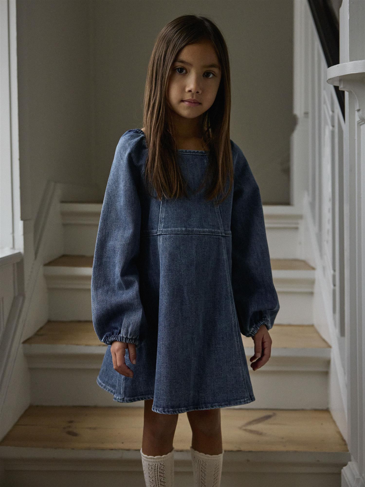 Lil Atelier Bello Dress Blue Denim