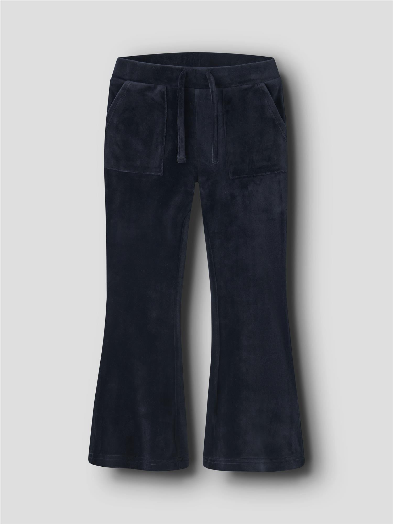 Name it FLILI VELOUR BOOTCUT PANT DARK SAPPHIRE