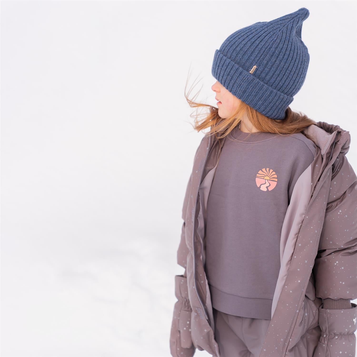 Wheat Puffer Jacket Coast purple stone stars