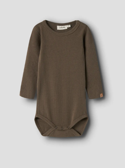 Lil Atelier Gabo Bib Ls Slim Body Teak