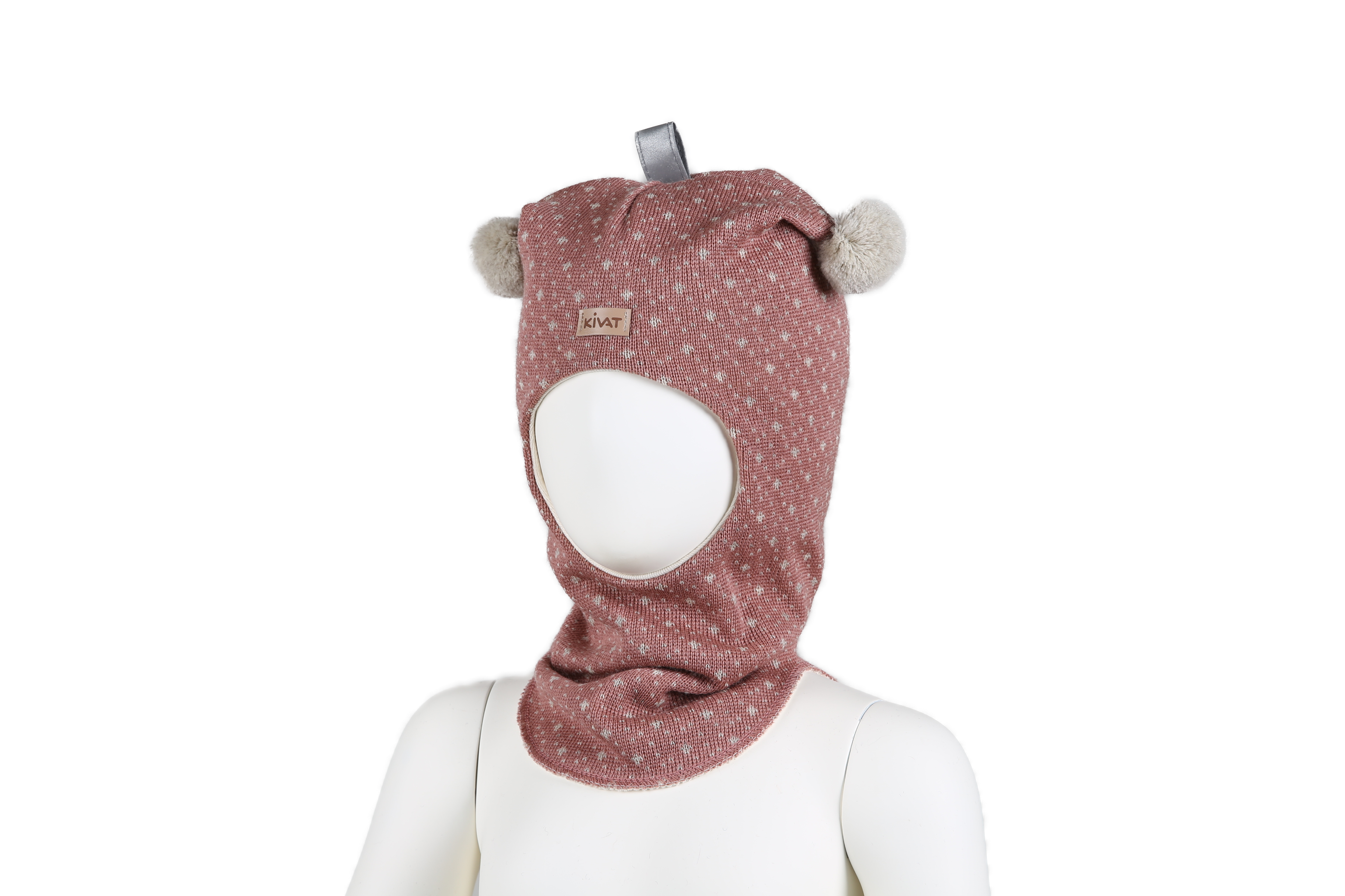 Kivat Balaclava Lue Gammelrosa bubbles m/skinnlapp