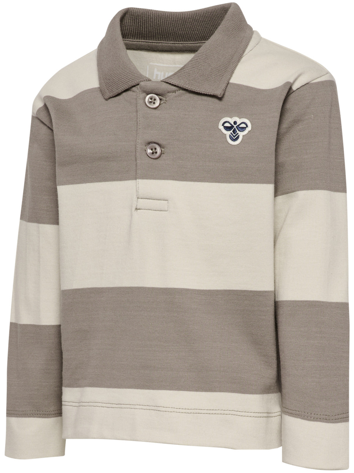 HUMMEL MINI LOOSE STRIPE POLO SHIRT ROCK RIDGE