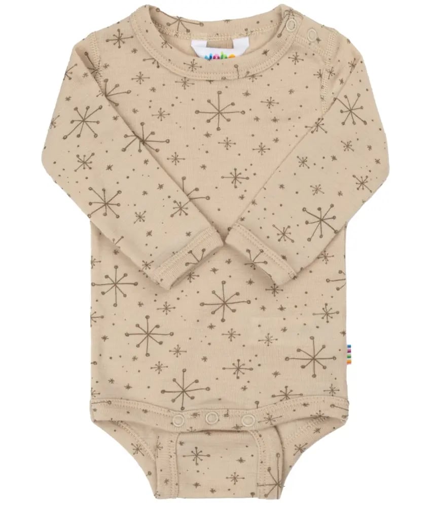 Joha Body Merino ull Beige Snowflakes