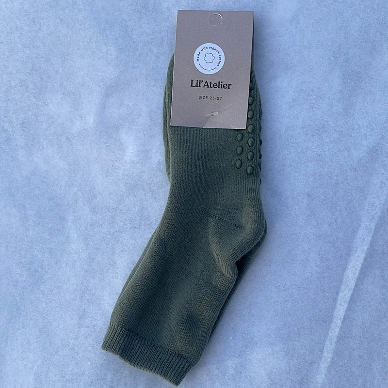 Lil Atelier TERO FROTTE SOCK Agave Green